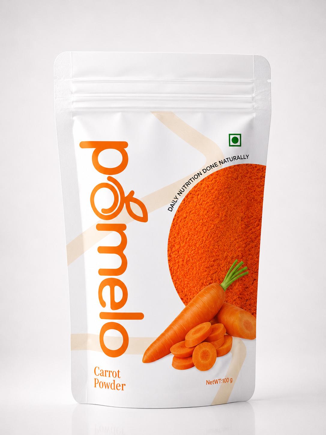 Carrot Powder pouch, front